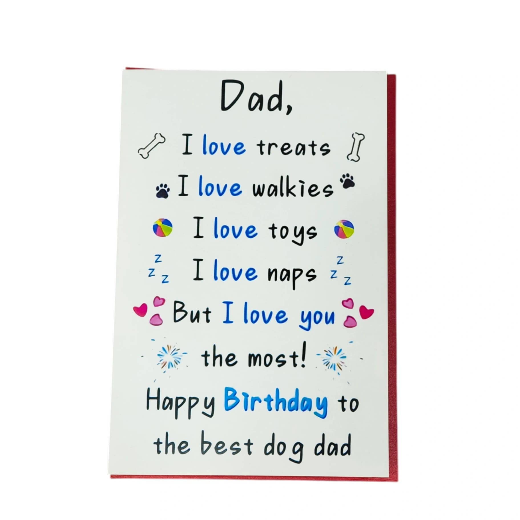 The Best Dog Dad Birthday Card