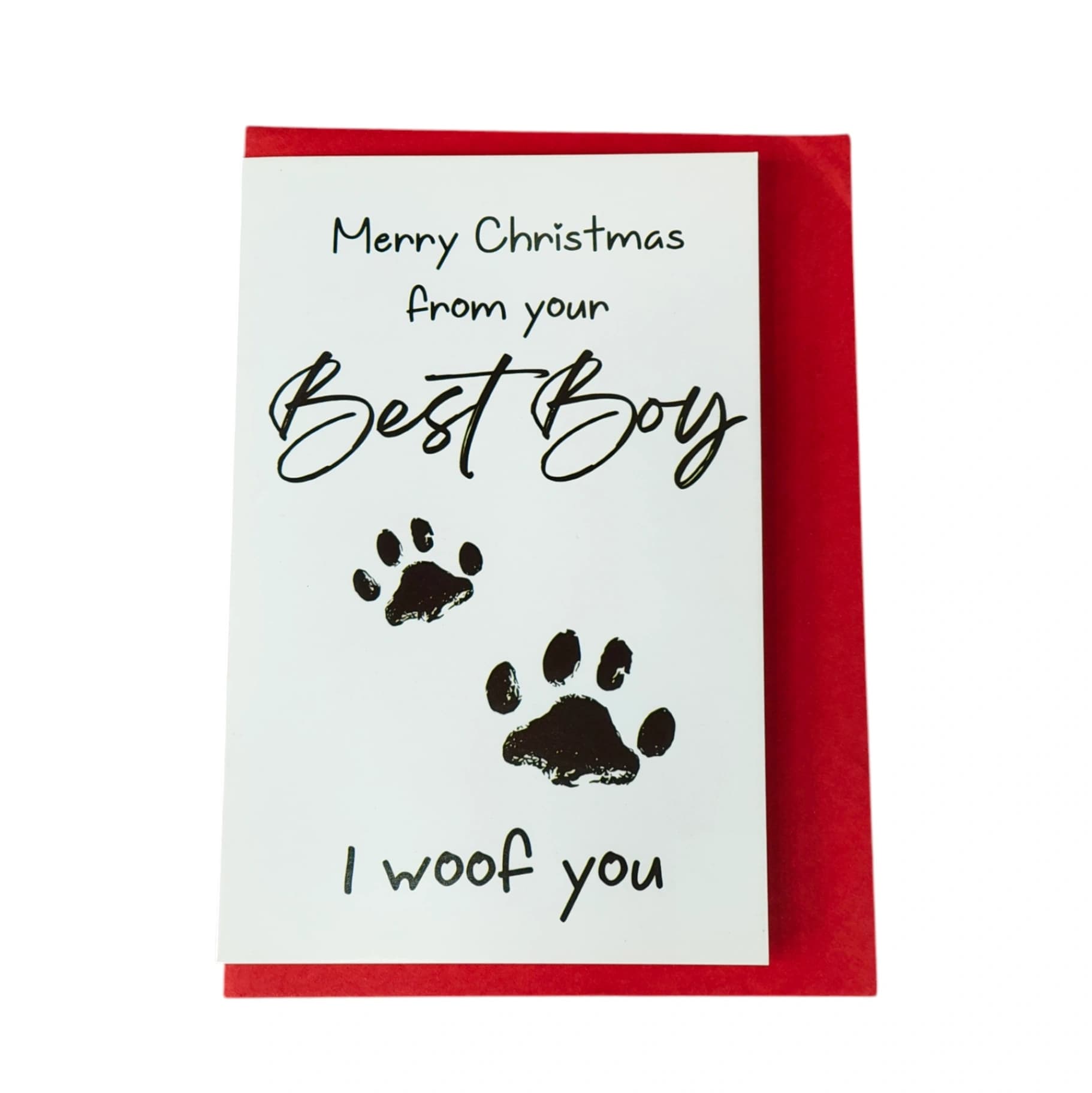 "I Woof You" Christmas Card
