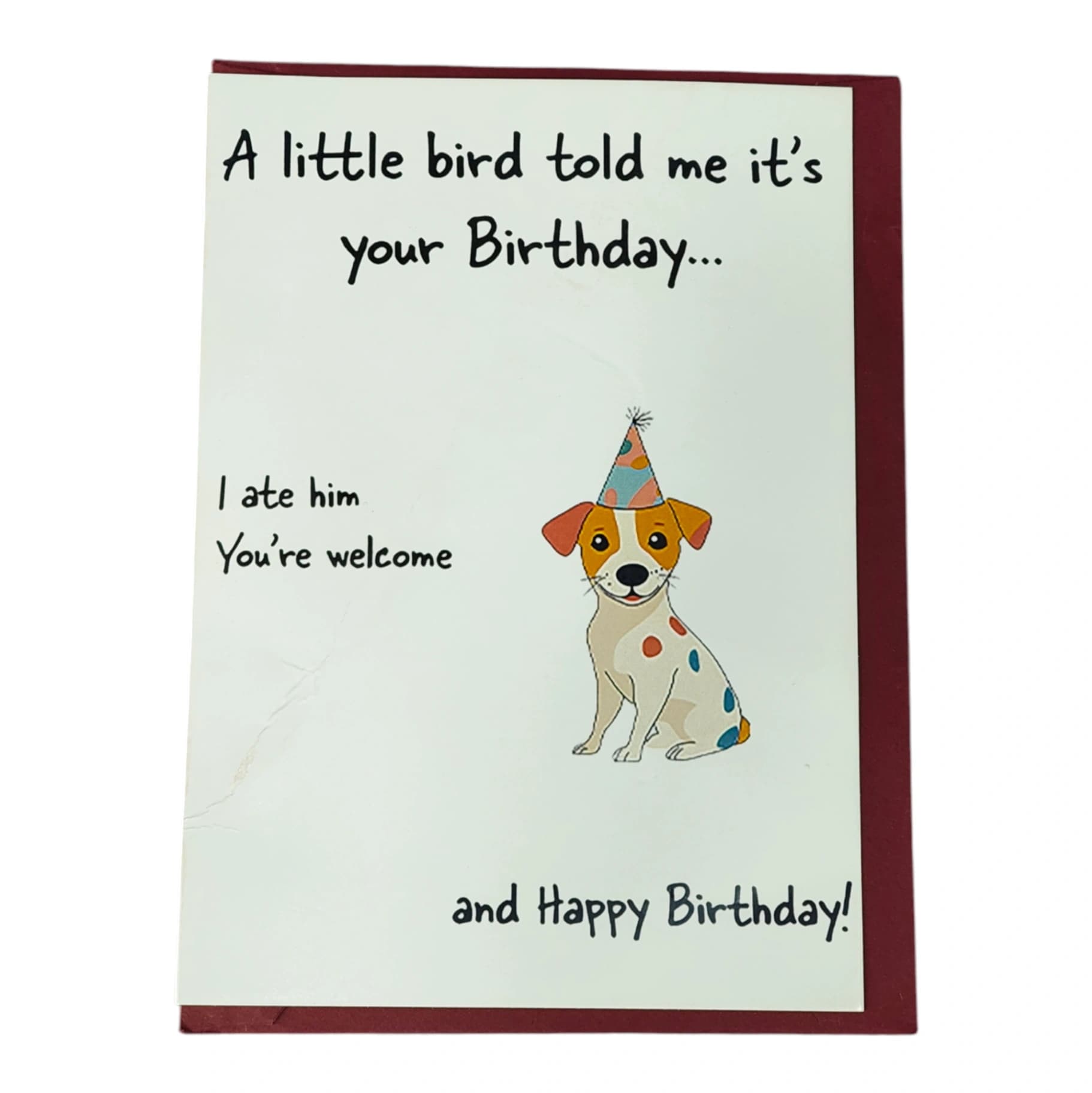 "A Little Bird Told Me" Funny Birthday Card