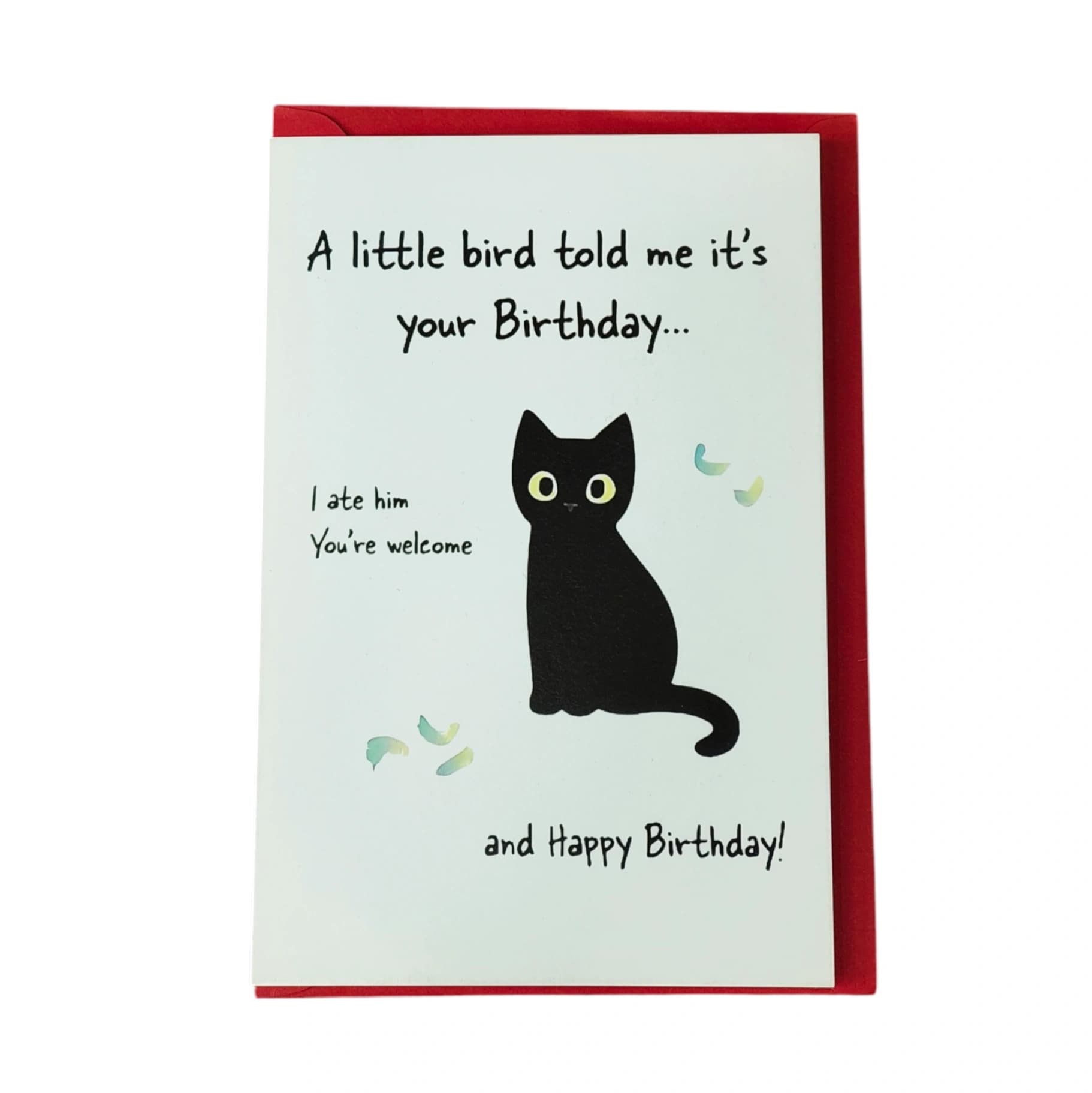 "Little Bird Told Me" Cat Greeting