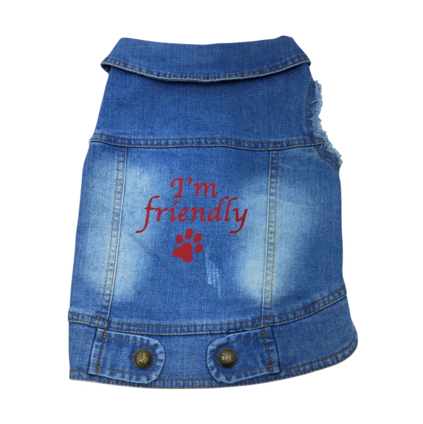 Pet Clothes Dog Jeans Jacket Cool Blue Denim Coat (XL)