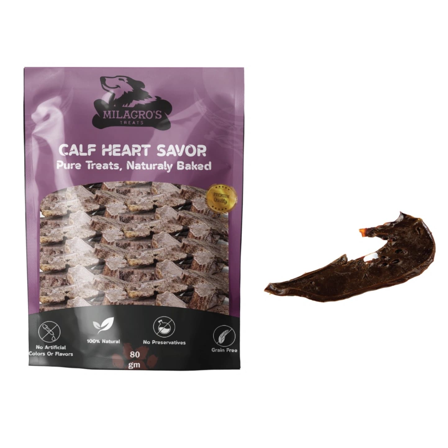 Milagros dog treat - Calf heart savor
