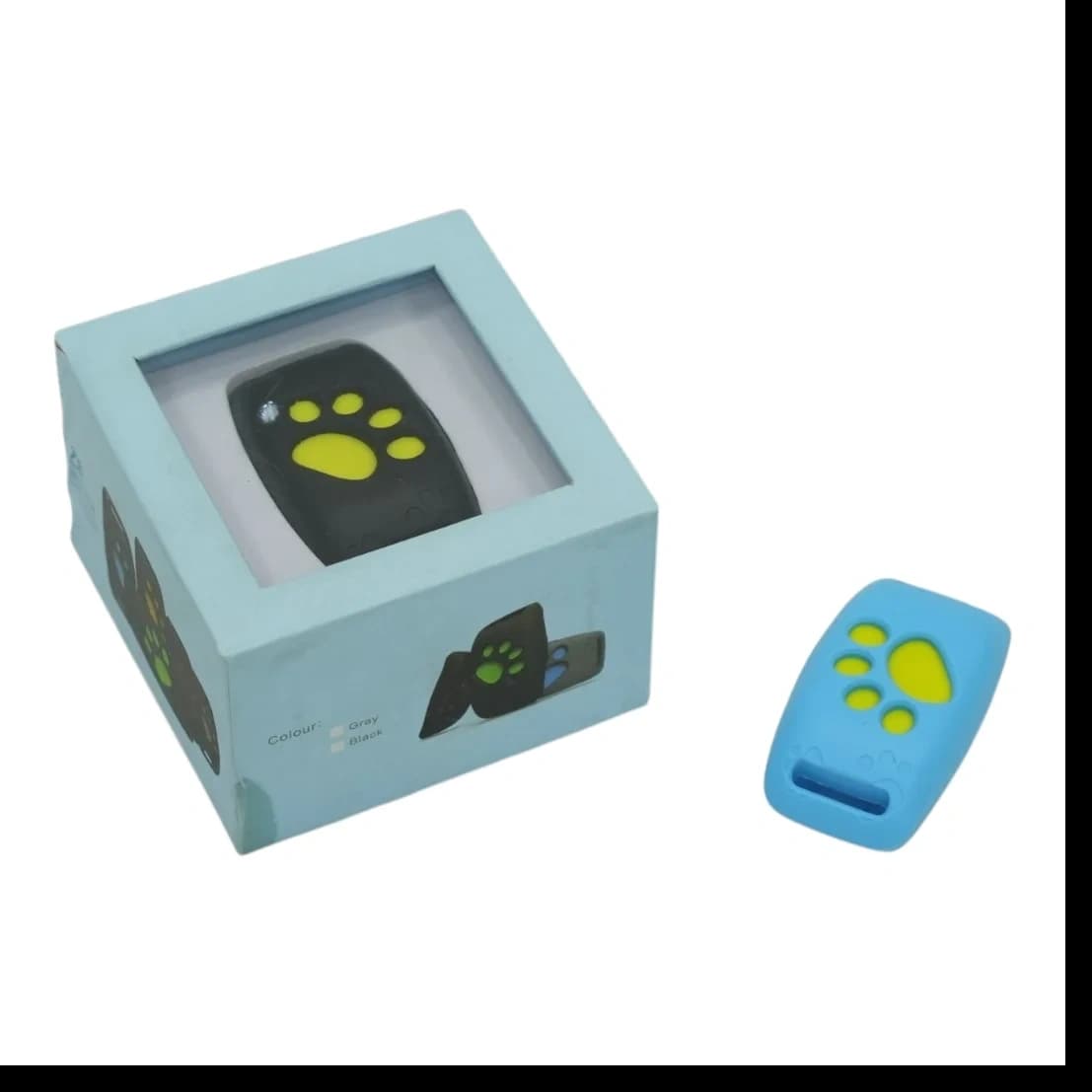 GPS Tracker with Paw Design for Cats & Dogs - black