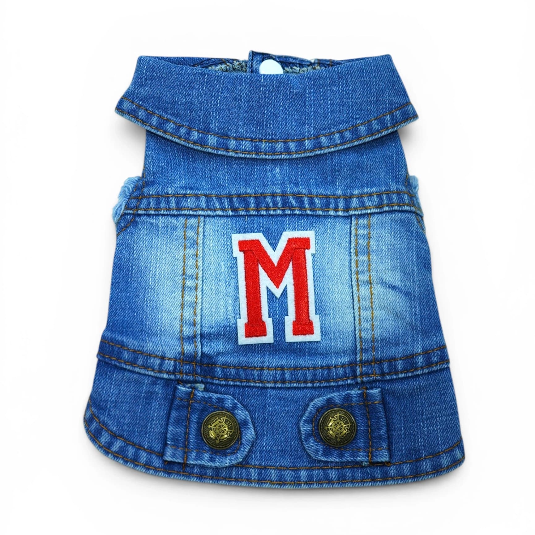 Pet Clothes Dog Jeans Jacket Cool Blue Denim Coat (XS)